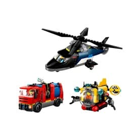 City Great Vehicles Helicopter, Fire Engine & Submarine Remix