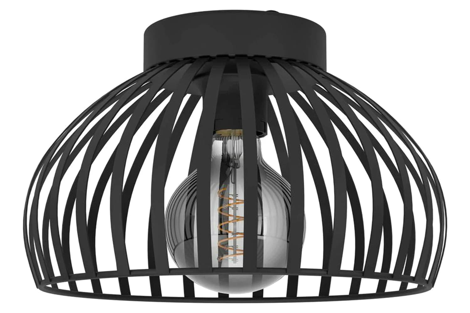 Eglo | Mogano 3 Caged Style Ceiling Light | 28 cm | Black