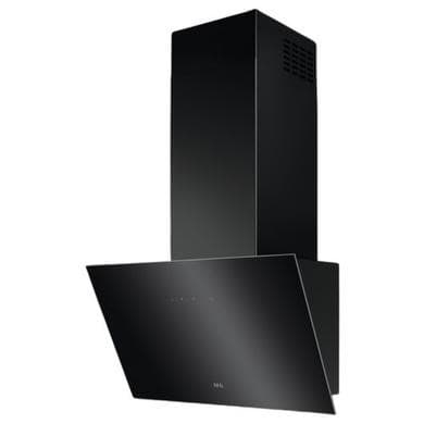 AEG 6000 Series 60cm Angled Cooker Hood with Hob2Hood - Black