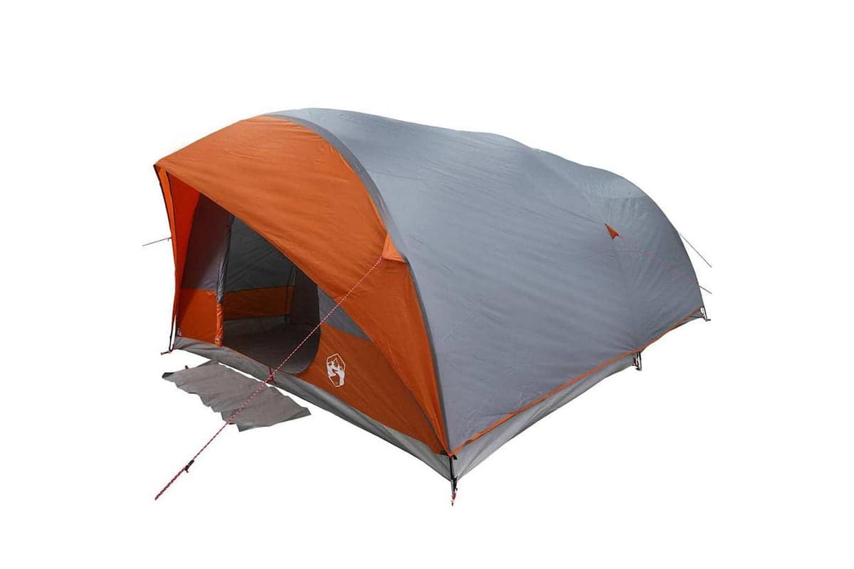 Vidaxl Tunnel Tent Grey And Orange 500 X 348 X 200 Cm Taffeta