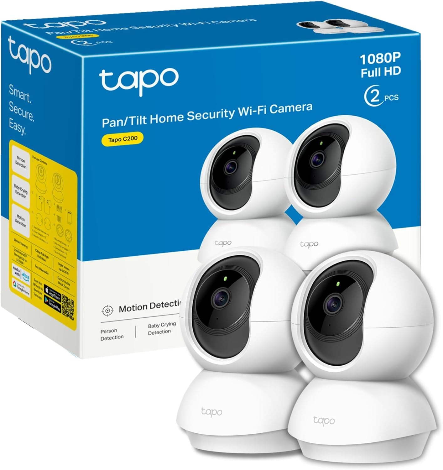 Tplink Tapo C200 Camera 2pk | TAPOC200P2