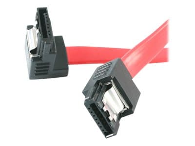 STARTECH.COM - StarTech 12in Latching SATA to Right Angle SATA Serial ATA Cable (LSATA12RA1) - SATA cable - 30 cm