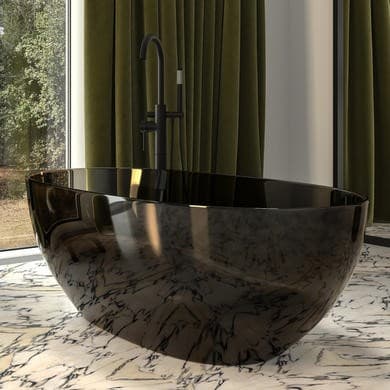 Aurea Freestanding Double Ended Transparent Resin Bath