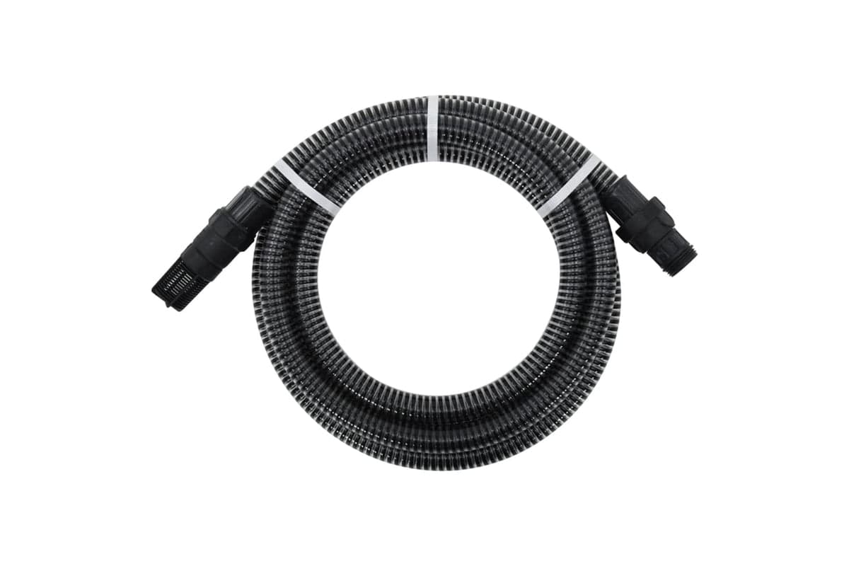 vidaXL 151078 Suction Hose With Pvc Connectors 10 M 22mm Black