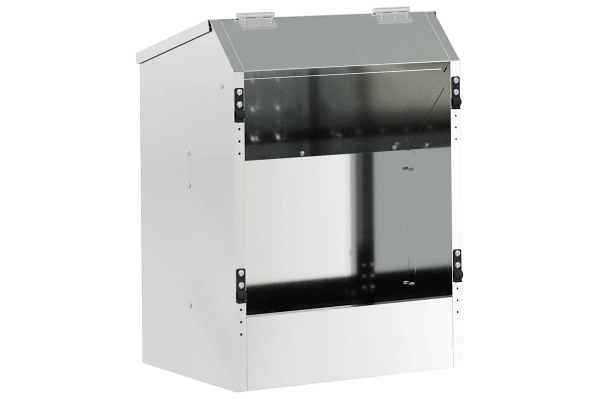 Vidaxl Rabbit Feeder Silver 335 X 255 X 455 Cm Galvanised Steel