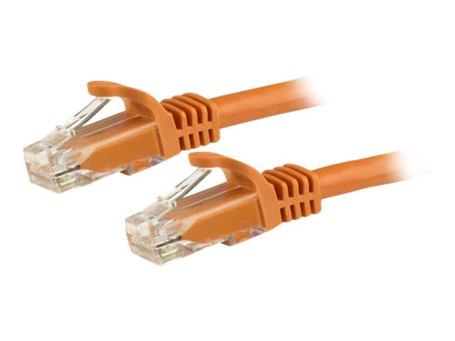 STARTECH.COM - Startech 15m CAT6 Ethernet Cable, 10 Gigabit Snagless RJ45 650MHz 100W PoE Patch Cord, CAT 6 10GbE UTP Network Cable w/Strain Relief, Orange, Wiring is UL Certified/TIA - Category 6 - 24AWG (N6PATC15MOR) - patch cable - 15 m - orange