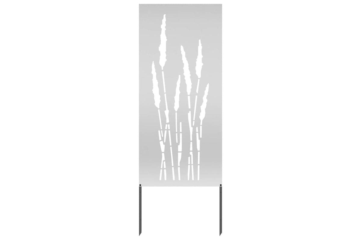 Garden Privacy Screen Silver 50 X140cm Galvanised Steel