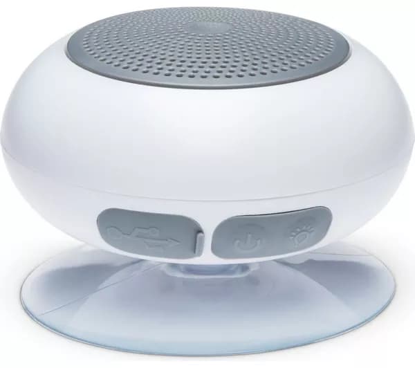 RED5 Portable Bluetooth Light Up Shower Speaker - White