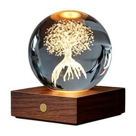 Amber Crystal Life Tree Table Light
