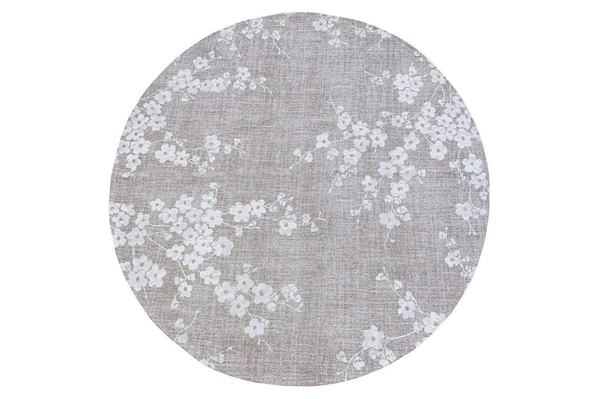 Louis De Poortere | Sakura Eco Round Rug | Grey | 140 x 140 cm