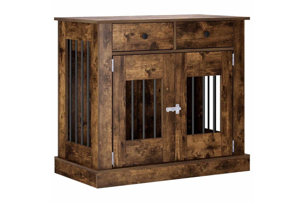 Vidaxl Dog Crate Furniture Smoked Oak 90 X 475 X 80 Cm