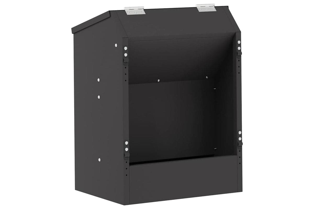 Vidaxl Rabbit Feeder Black 335 X 255 X 455 Cm Cold-rolled Steel