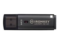 KINGSTON - IronKey Locker+ 50 G2 - USB flash drive - 64 GB - TAA Compliant