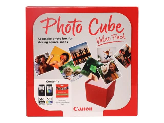 CANON - PG-560/CL-561 Photo Value Pack - 2-pack - colour (cyan, magenta, yellow), pigmented black - original - glossy - ink tank / paper kit