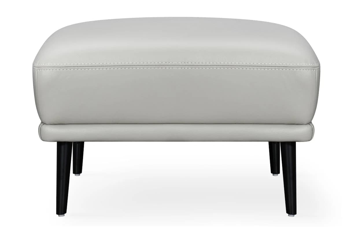 Orio Footstool | Leather | Dove