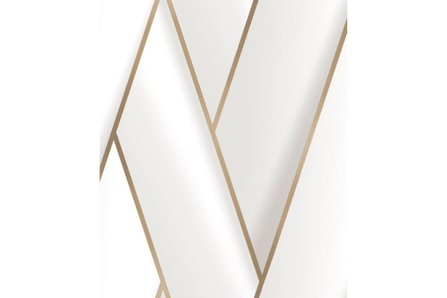 Dutch Wallcoverings 442573 Wallpaper Geometric White And Gold