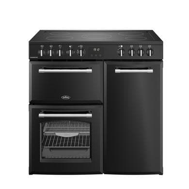 Belling Farmhouse 90cm Electric Range Cooker - Black