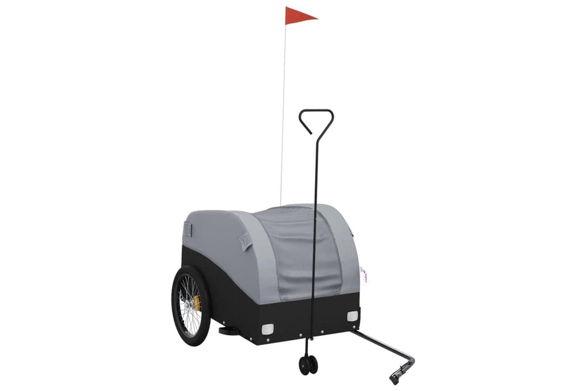 Vidaxl Bike Trailer Black And Grey 45 Kg Iron