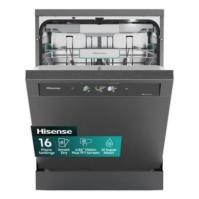 Hisense Hi9 Freestanding Dishwasher - Smart Wi-Fi A-Rated - Graphite