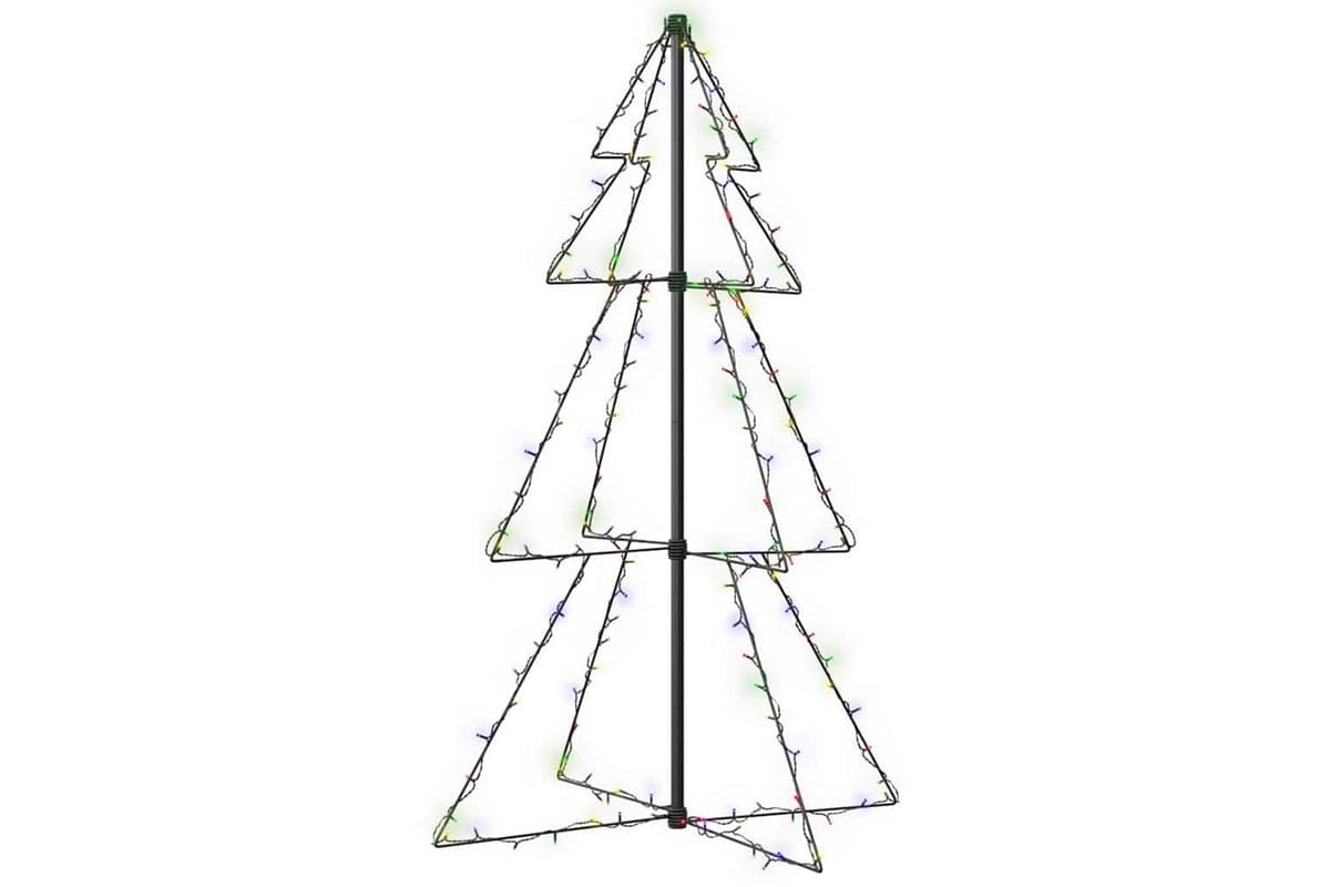 Vidaxl Christmas Cone Tree 160 Leds Indoor And Outdoor 78x120 Cm