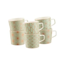 Sage & Copper Deco Mugs Set of Six