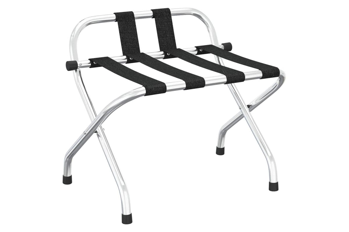 vidaXL 153074 Luggage Rack With Backrest Silver 56x39x52cm