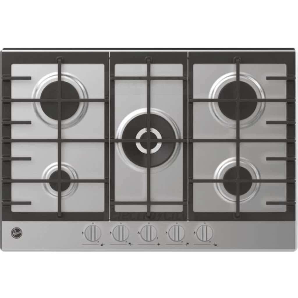Hoover 75cm 5 Zone Gas Hob | Stainless Steel