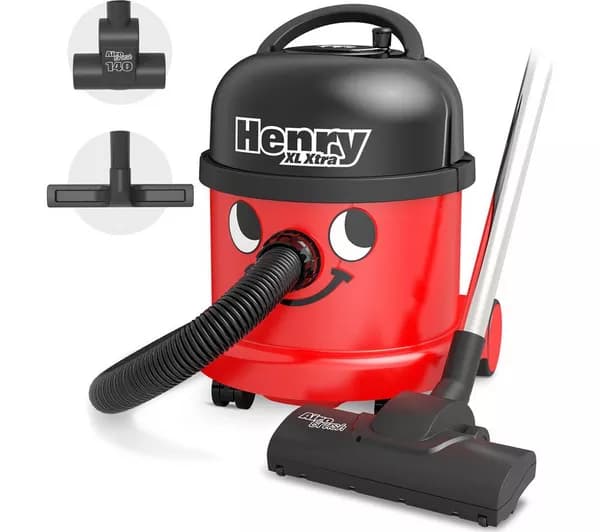 NUMATIC Henry XL Xtra HVR370‑11 Cylinder Bagged Vacuum Cleaner – Red