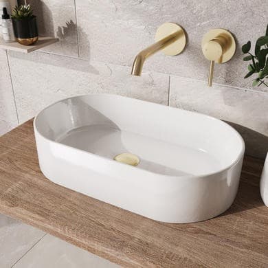 GRADE A1 - Round White Countertop Basin - Tennessee Range