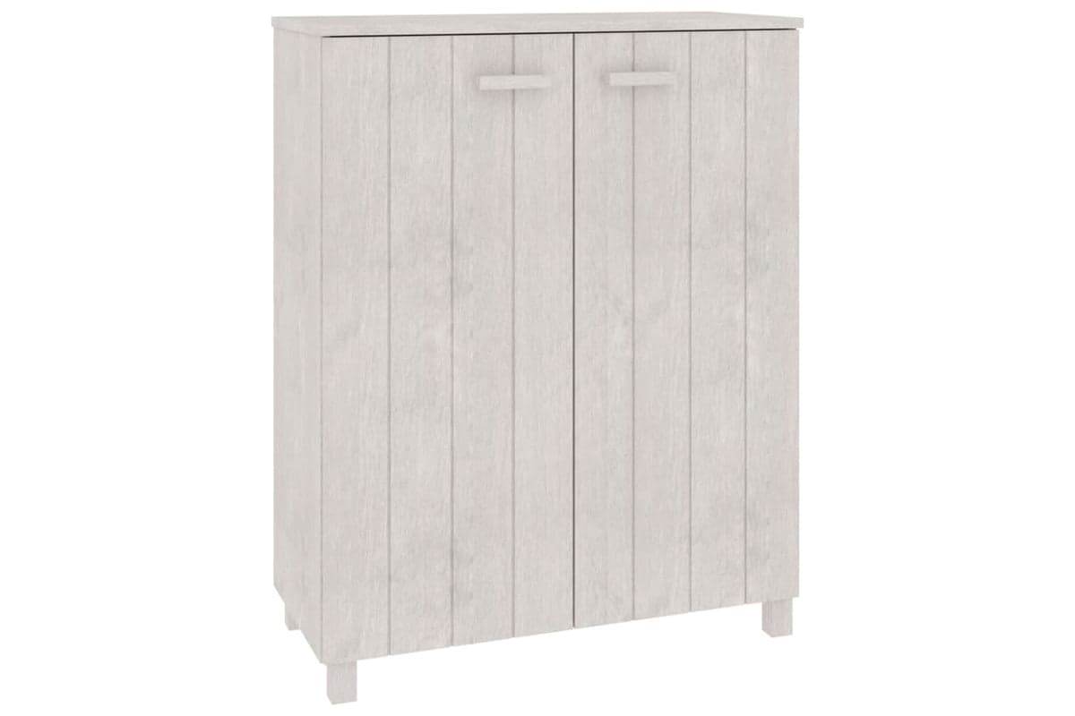 vidaXL Shoe Cabinet Hamar White 85x40x108cm Solid Wood Pine