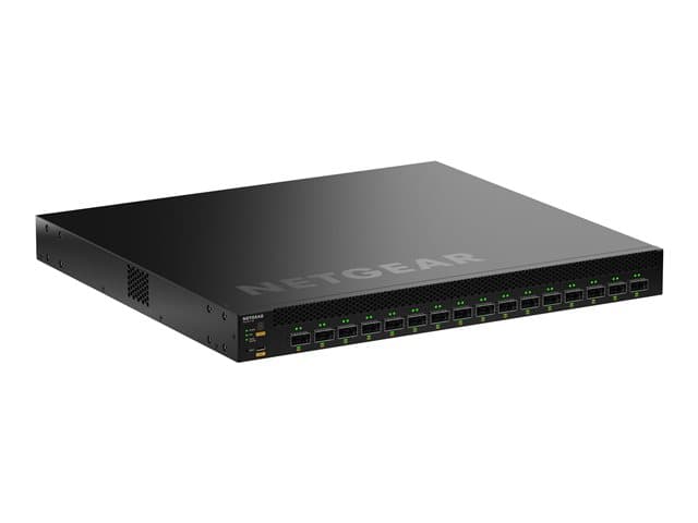 NETGEAR - M4350-16C - Switch - full width - L3 - Managed - 16 x 100 Gigabit QSFP28 - front to back airflow - rack-mountable - for P/N: APS1200W-200NES, APS254W-10000S, APS600W-200NES, APS600W-300NES, APS920W-100NES