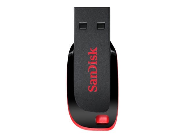 SANDISK - Cruzer Blade - USB flash drive - 128 GB - USB - black, red