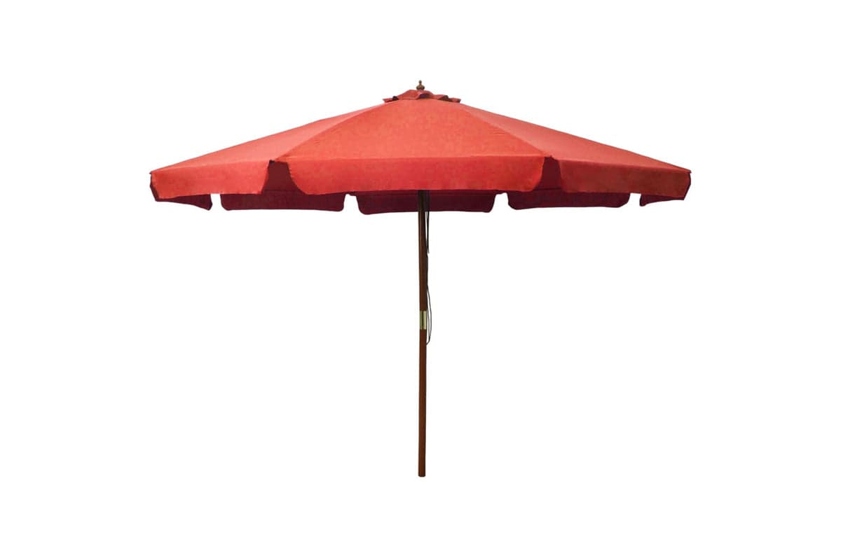 vidaXL 47217 Outdoor Parasol With Wooden Pole 330cm Terracotta