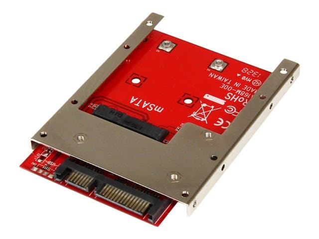 STARTECH.COM - Startech mSATA SSD to 2.5in SATA Adapter Converter - mSATA to SATA Adapter for 2.5in bay with Open Frame Bracket and 7mm Drive Height (SAT32MSAT257) - storage controller - SATA 6Gb/s - SATA 6Gb/s