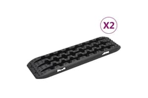 vidaXL 210774 Traction Boards 2 Pcs Black 106x30.5x7cm Nylon