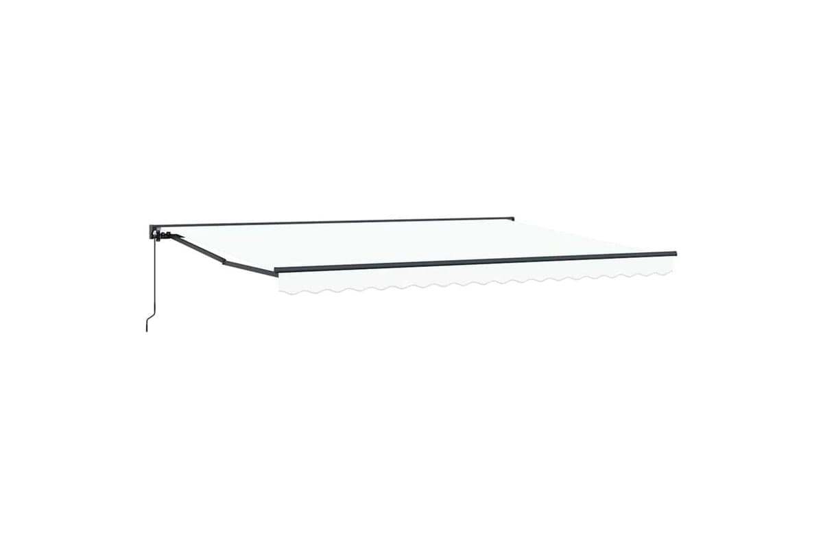 Vidaxl Retractable Awning Manual White 450x300 Cm Fabric