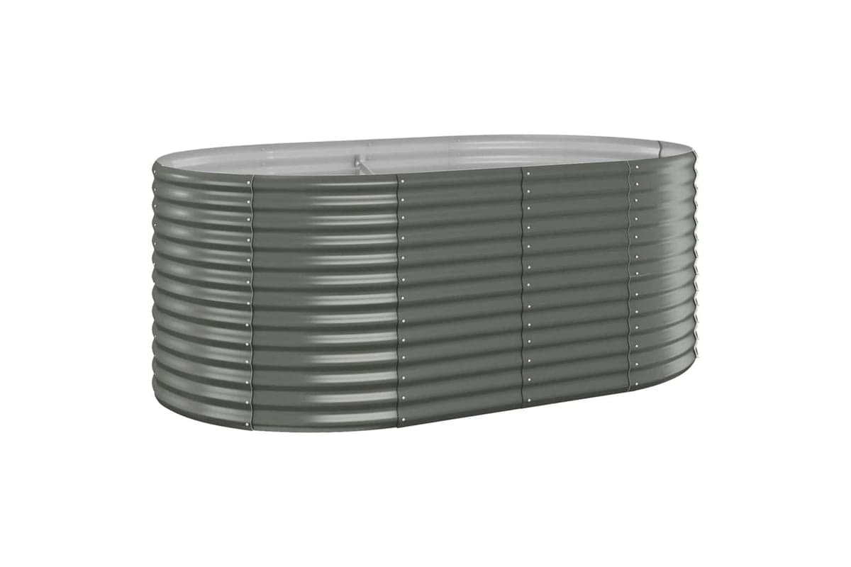 vidaXL 319059 Garden Raised Bed Powder-coated Steel 175x100x68cm Grey