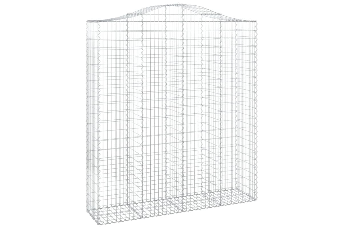 vidaXL 153401 Arched Gabion Basket 200x50x220/240cm Galvanised Iron