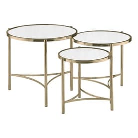 Brookville Round Mirror Table Three-Piece Set