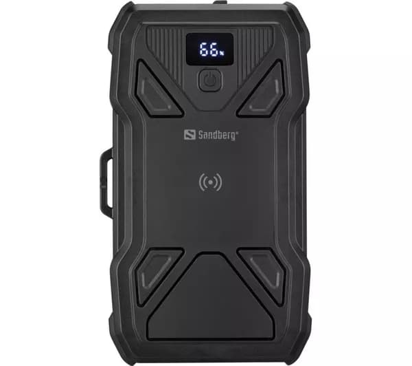 SANDBERG 10000 mAh Portable 5-Panel Solar Power Bank - Black