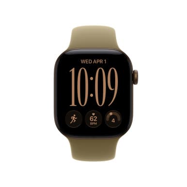 Apple Watch Series 12 GPS 42mm Dark Bronze Aluminium Case with Olive Sport Band - S/M | MJEF4MP/A