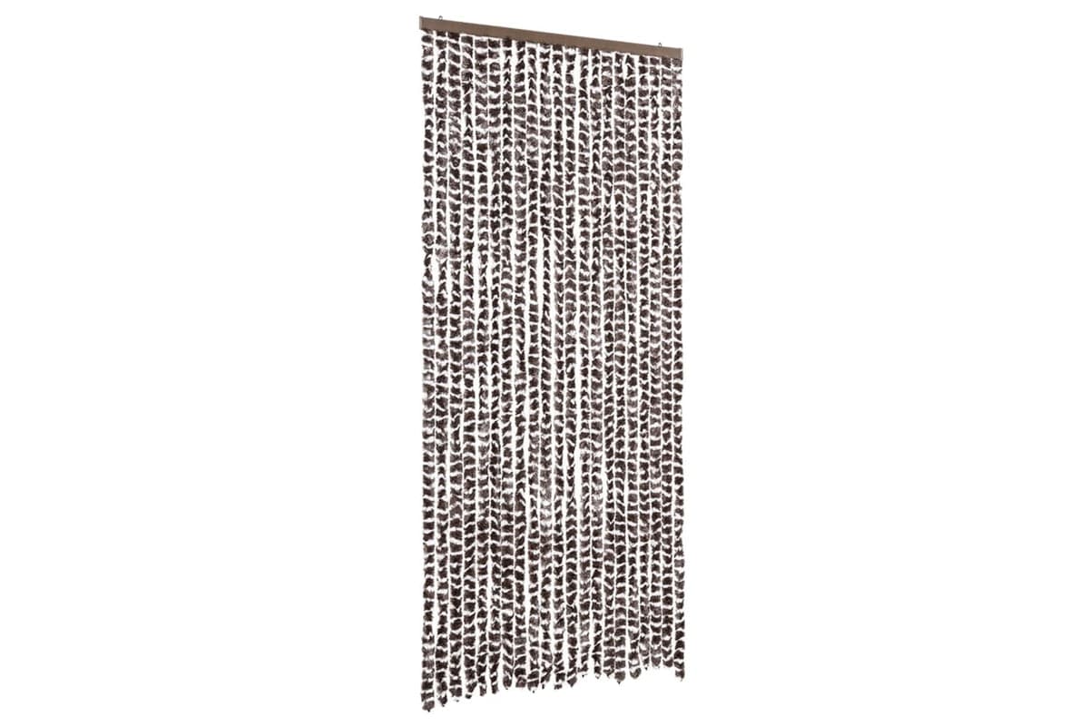 vidaXL Insect Curtain Brown And White 90x220cm Chenille
