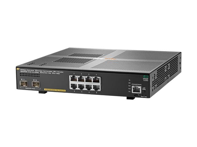 HPE - Aruba 2930F 8G PoE+ 2SFP+ - switch - 8 ports - Managed - rack-mountable