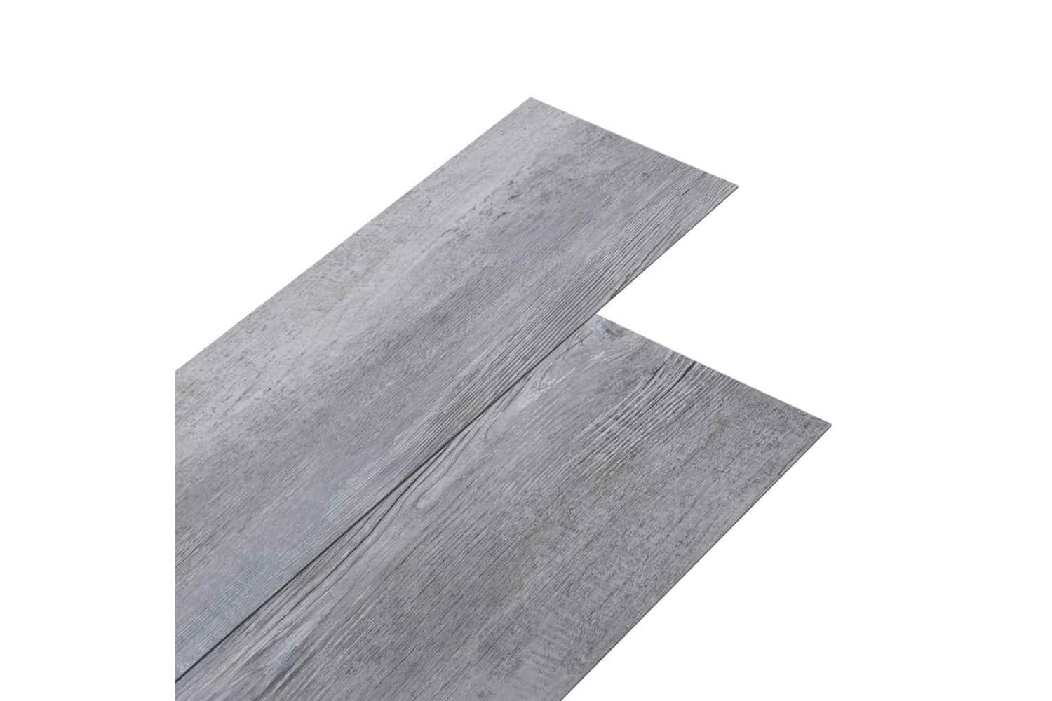 Vidaxl Self-adhesive Pvc Flooring Planks 2.51 Sq M 2 Mm Matt Wood Grey