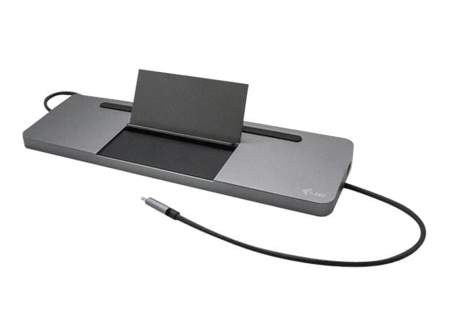 I-TEC - USB-C Metal Ergonomic 4K 3x Display Docking Station + Power Delivery - docking station - USB-C / Thunderbolt 3 - VGA, HDMI, DP - 1GbE