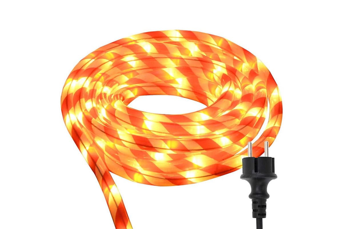 Vidaxl Rope Light With 120 Leds Warm White 5 M Pvc