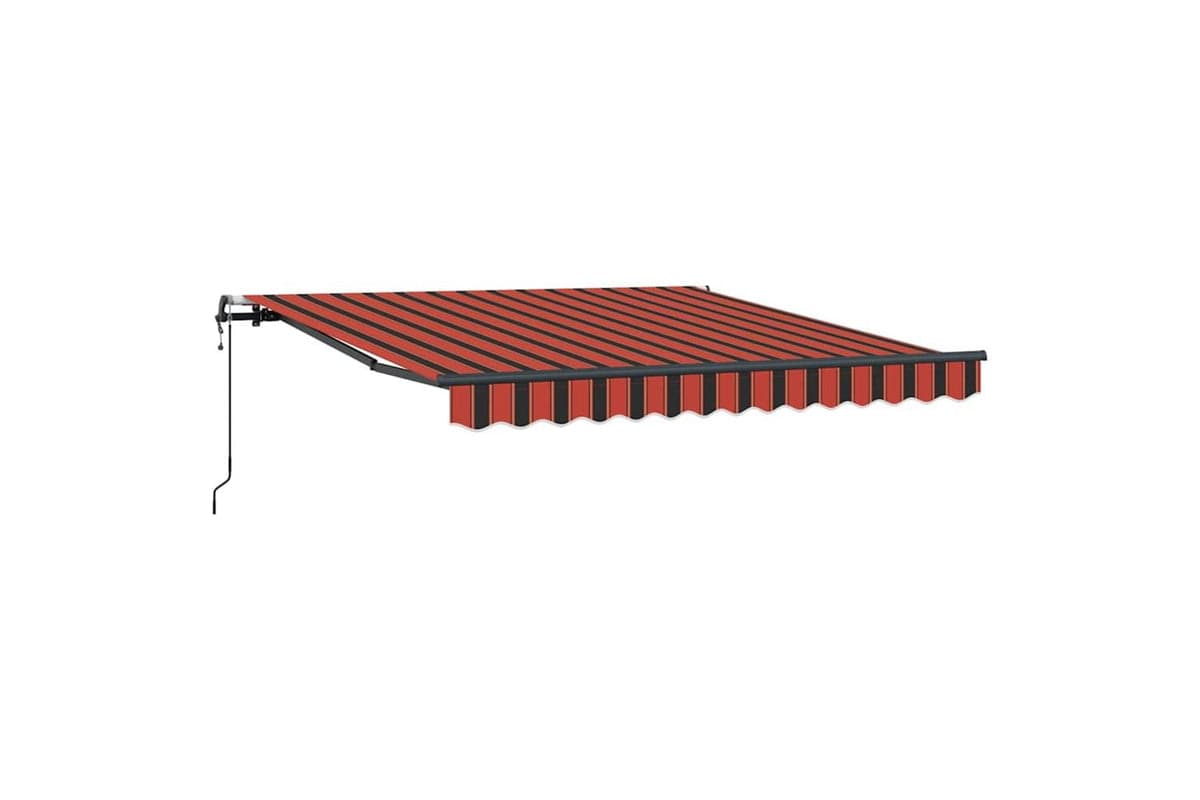 Vidaxl Retractable Awning Orange And Brown 300 X 250 Cm Fabric