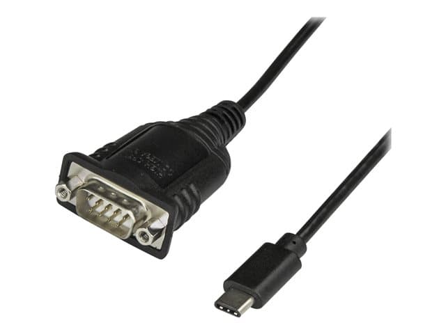 STARTECH.COM - StarTech USB C to Serial Adapter Cable with COM Port Retention, 16" (40cm) USB Type C to RS232 (DB9) Serial COM Port Converter Cable, For PLCs, Scanners, Printers, Windows/macOS/Linux - Up to 921.6 Kbps Baud (ICUSB232PROC)
