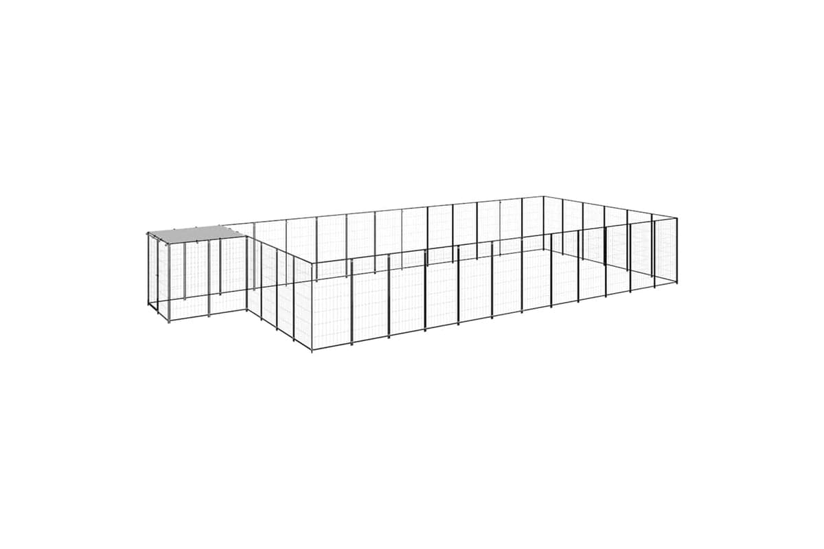 Vidaxl 3082217 Dog Kennel Black 26.62 M2 Steel