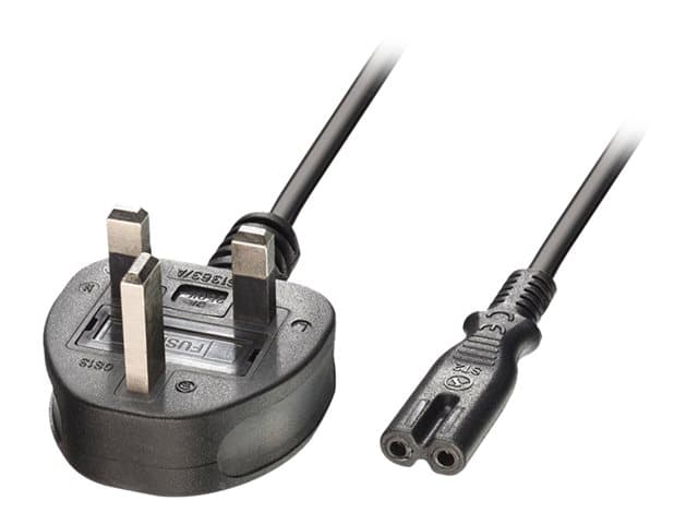 Lindy - power cable - BS 1363 to power IEC 60320 C7 - 3 m